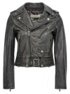 Golden Goose Destiny Slim Leather Jacket In Black