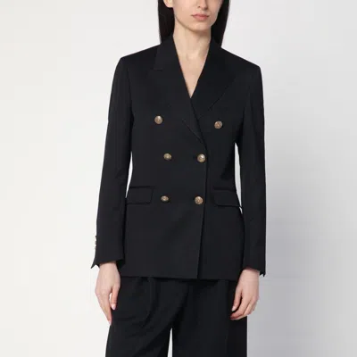 Golden Goose Black Double-breasted Jacket In Wool Women