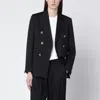 Golden Goose Black Double-breasted Wool Jacket In Black