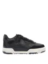 Golden Goose Low Top Leather Sneakers With Contrast Sole In Black