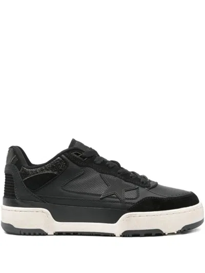 GOLDEN GOOSE BLACK LACE UP SNEAKERS