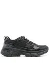 Golden Goose Lightstar Rubber-trimmed Leather And Mesh Sneakers In Black