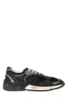 Golden Goose Black Leather And Mesh Running Dad Sneakers In Multi