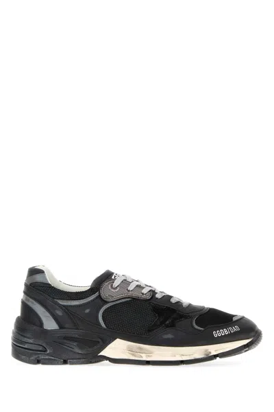 Golden Goose Black Leather And Mesh Running Dad Sneakers In Multi