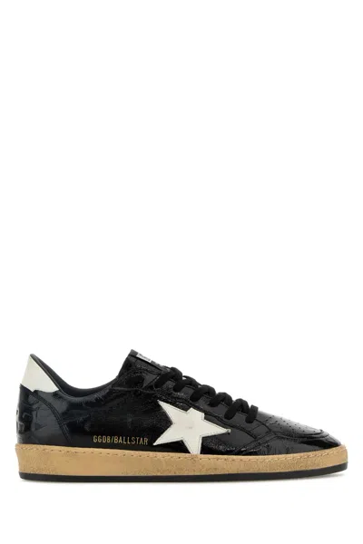 Golden Goose Black Leather Ball Star Sneakers