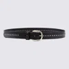 Golden Goose Black Leather Belt In Black