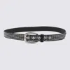 Golden Goose Studded Eyelet Adjustable Length Belts In Black