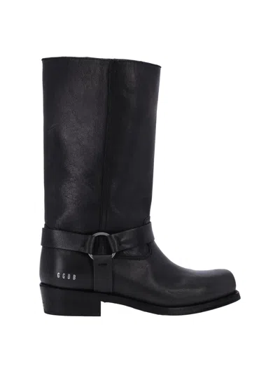 Golden Goose Black Leather Biker Boots