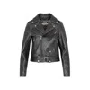 Golden Goose Black Leather Biker Jacket In Black