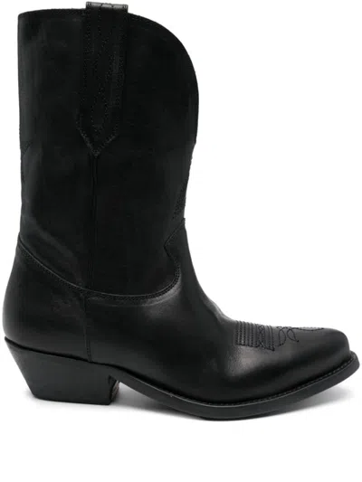 Golden Goose Black Leather Boots