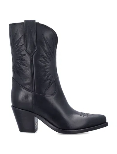 Golden Goose Black Leather Boots