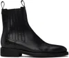 Golden Goose Black Leather Chelsea Boots In Black