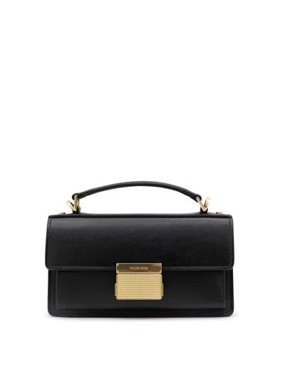 GOLDEN GOOSE BLACK LEATHER CROSSBODY BAG