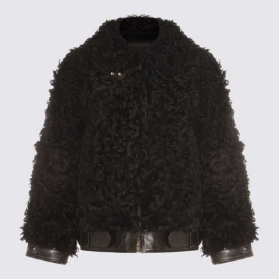 GOLDEN GOOSE BLACK LEATHER JACKET