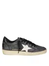 Golden Goose Sneaker With Black Leather Upper And Signature Star Patch In Gray
