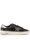 Golden Goose Black Leather Sneakers With Textured Detailing
