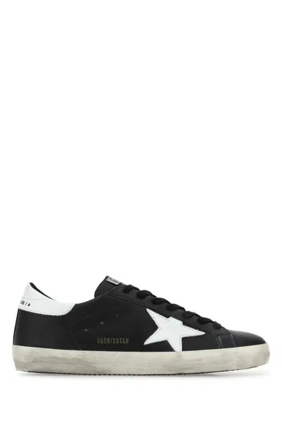 Golden Goose Black Leather Super Star Classic Sneakers