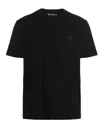 Golden Goose Men Black Crewneck T-shirt With Star Detail On The Front In Cotton Man In Black