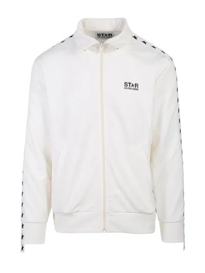 Golden Goose Black Polyester Denis Sweatshirt In White