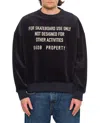 Golden Goose Black Chenille Embroidered Lettering Sweatshirt