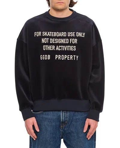 GOLDEN GOOSE BLACK RELAXED FIT CREW NECK SWEATSHIRT