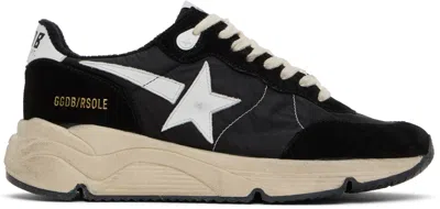 GOLDEN GOOSE BLACK RUNNING SOLE SNEAKERS