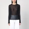 Golden Goose Black Semi-transparent Sweater In Black