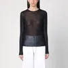 Golden Goose Black Semi-transparent Sweater In Multi