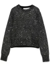 Golden Goose Women's Wool Blend Cropped Sweater With All-over Sequins