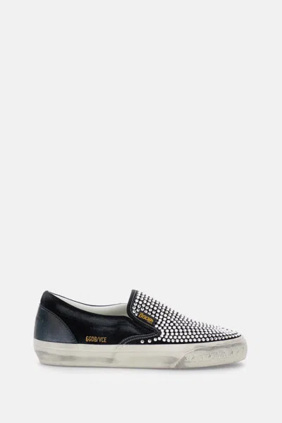GOLDEN GOOSE BLACK SLIP ON SNEAKERS