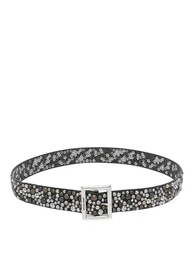 Golden Goose Black Studs Belt