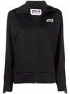 Golden Goose Black Sweater With Logo And Star Detailing In Black