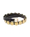 Golden Goose Belt Trinidad Thin Washed Leather Flesh Side With Studs