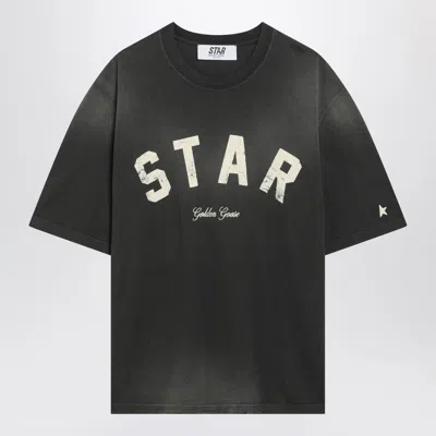 Golden Goose Black Vintage-effect Star T-shirt Women