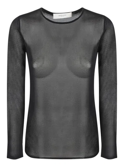 Golden Goose Black Viscose Crew Neck Sweater