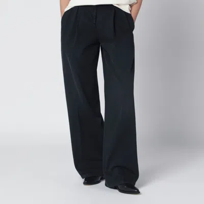 Golden Goose Black Wide-leg Cotton Trousers