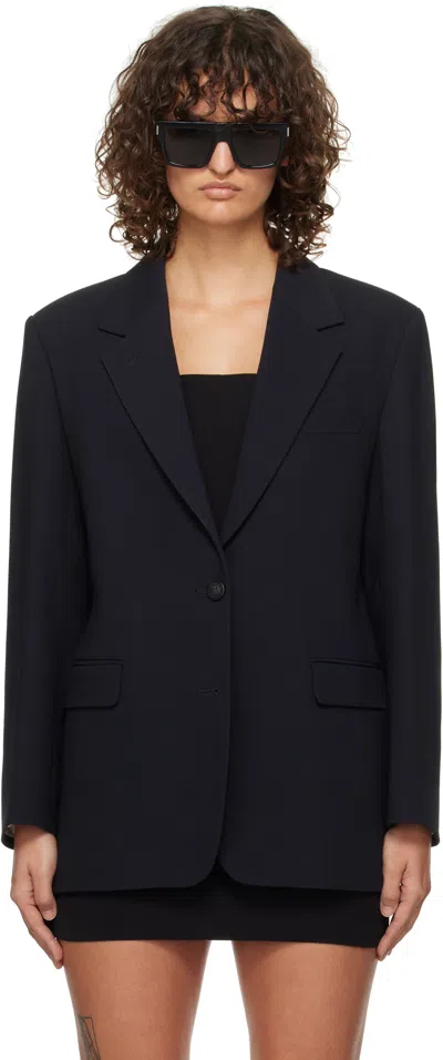 Golden Goose Black Wool-blend Blazer In Polar Night 50866