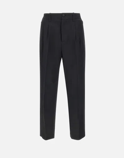 Golden Goose Black Wool Gabardine Trousers