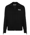 Golden Goose Black Sweater With Logo And Star Detailing