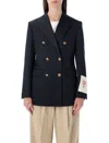 Golden Goose Diva Doublebreasted Blazer In Blue
