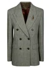Golden Goose Journey Grey Wool Blazer In Gray