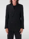 Golden Goose Double Breasted Blazer Wool Gabardine In Black