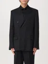 Golden Goose Double Breasted Blazer Wool Gabardine In Schwarz