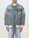 Golden Goose Bomber Blue Washed Effect In Denim In Blue