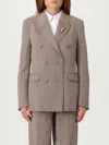 Golden Goose Diva Herringbone Virgin Wool Blazer In Brown