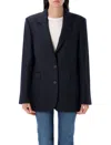 Golden Goose Single-breasted Pin Stripes Blazer In Multi