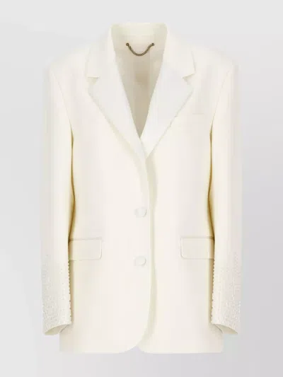 GOLDEN GOOSE BLAZER WITH BEADED SLEEVES AND WOOL
