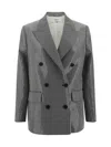 Golden Goose Journey Sequin Microhoundstooth Boyfriend Blazer In Multicolour