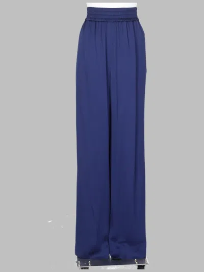 Golden Goose Wide-leg Blue Trousers With High Elastic Waistband