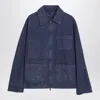 Golden Goose Distressed Denim Jacket In Blue